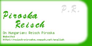 piroska reisch business card